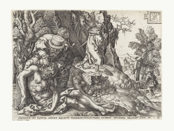 Heinrich Aldegrever | Kupferstich aus der Stichfolge „Der barmherzige Samariter“ | 1554